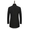 European Size Men's Spring/Fall Slim Fit Woolen Coat - Solid Color Youth Suit