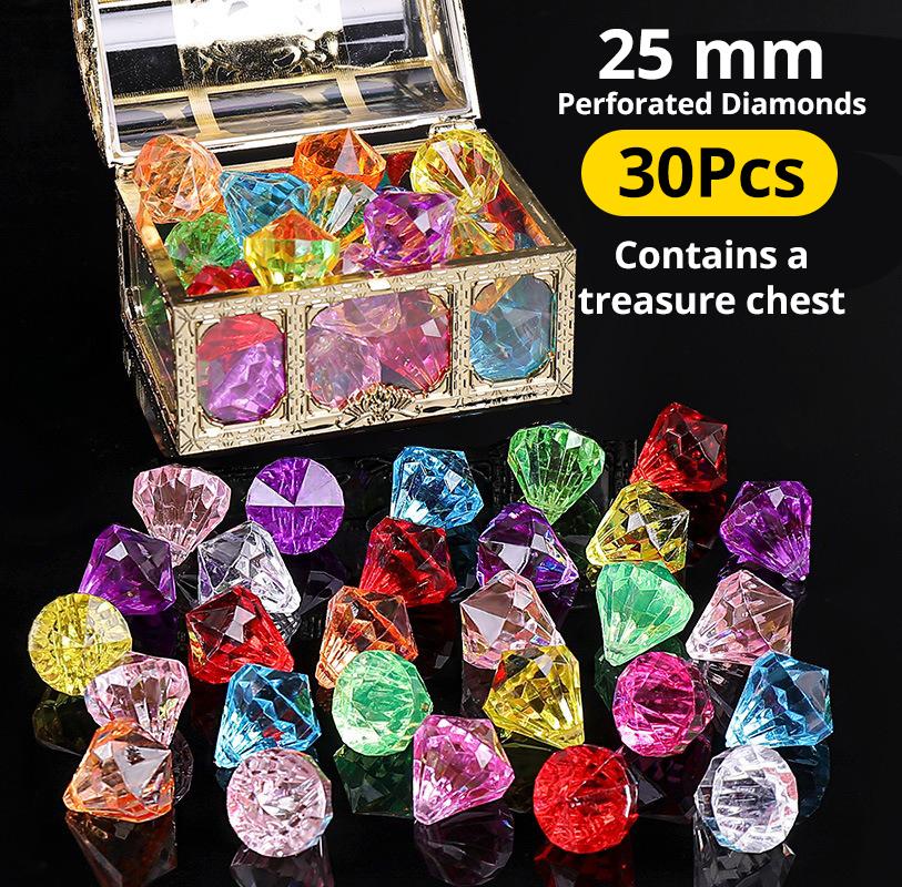 

Ovly Kids Діамантові Самоцвіти Іграшка Замок Принцеси Скринька Скарбів Барвистий Акриловий Кристал для Дівчаток Різдвяний Подарунок Іграшки Краса та Мода