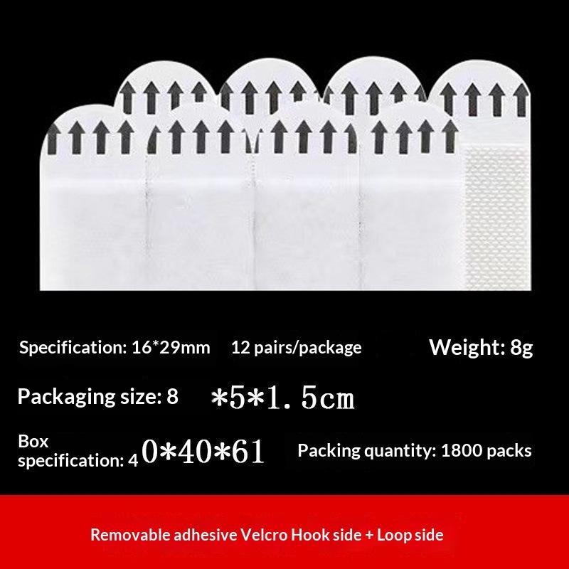 12 Pairs No‑Drill Self‑Adhesive Tape Strips, Multi‑Use For Frames Posters Wall Hangings