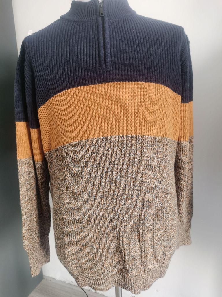 Men's Plus Size Loose Fit Knit Pullover Sweater - Long Sleeve, Casual Autumn/Winter Style