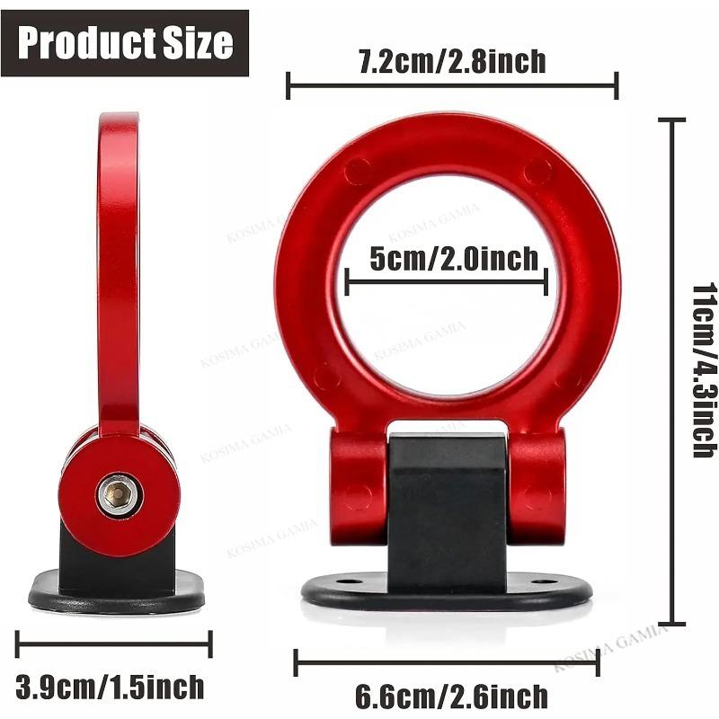 Simulation Tractor Tow Hook Shape Car Sticker Decoration Trailer Tow Hook Racing Ring Vehicle Bumper Exterior Accessories