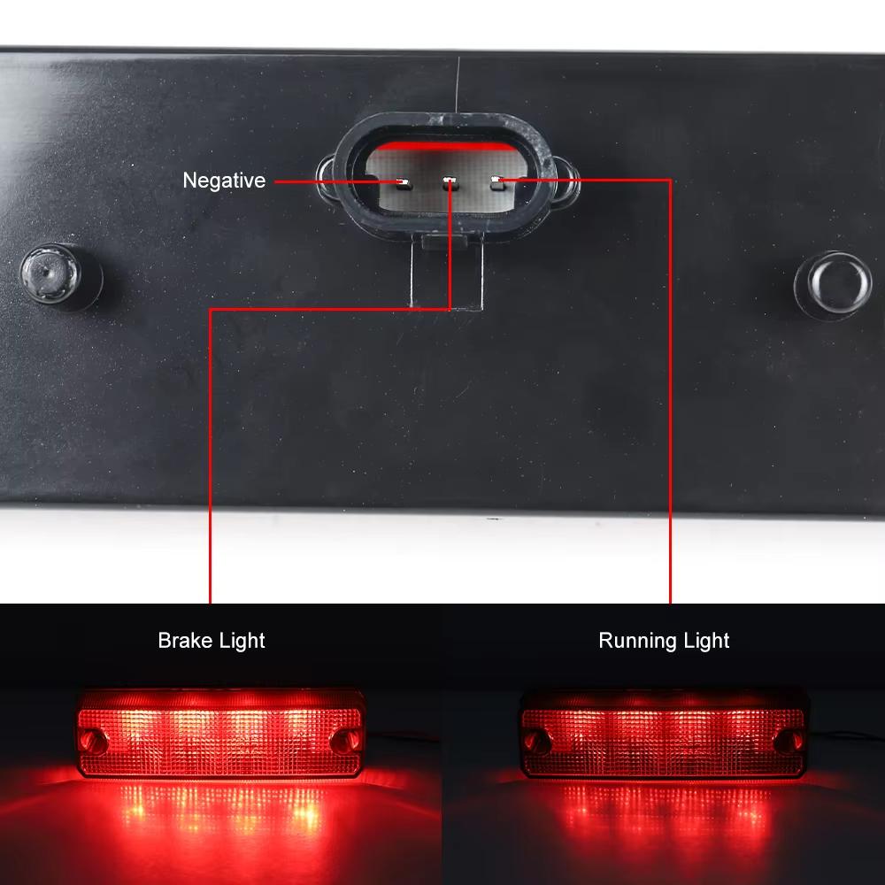 1PCS ATV Off Road LED Taillight For Honda Pioneer 520 700 1000 2014 - 2025 UTV LED Red Black Brake Stop Tail Lights Rear Lamp