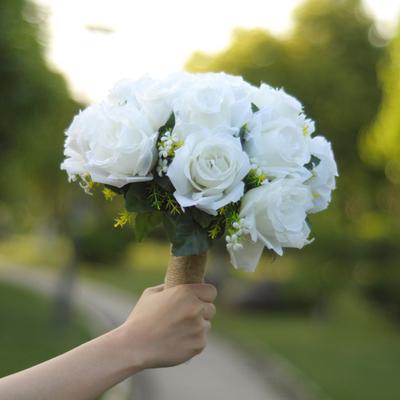 Nunta Buchet Mireasa Bridesmaid Flori Artificiale De Trandafir