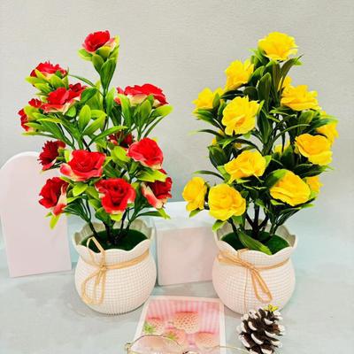 Simulated Plant Bonsai Potted Flower Artificial Green Plant Landscaping Scene Layout Decoration Creative Office Desktop Plastic Succulent Ornaments