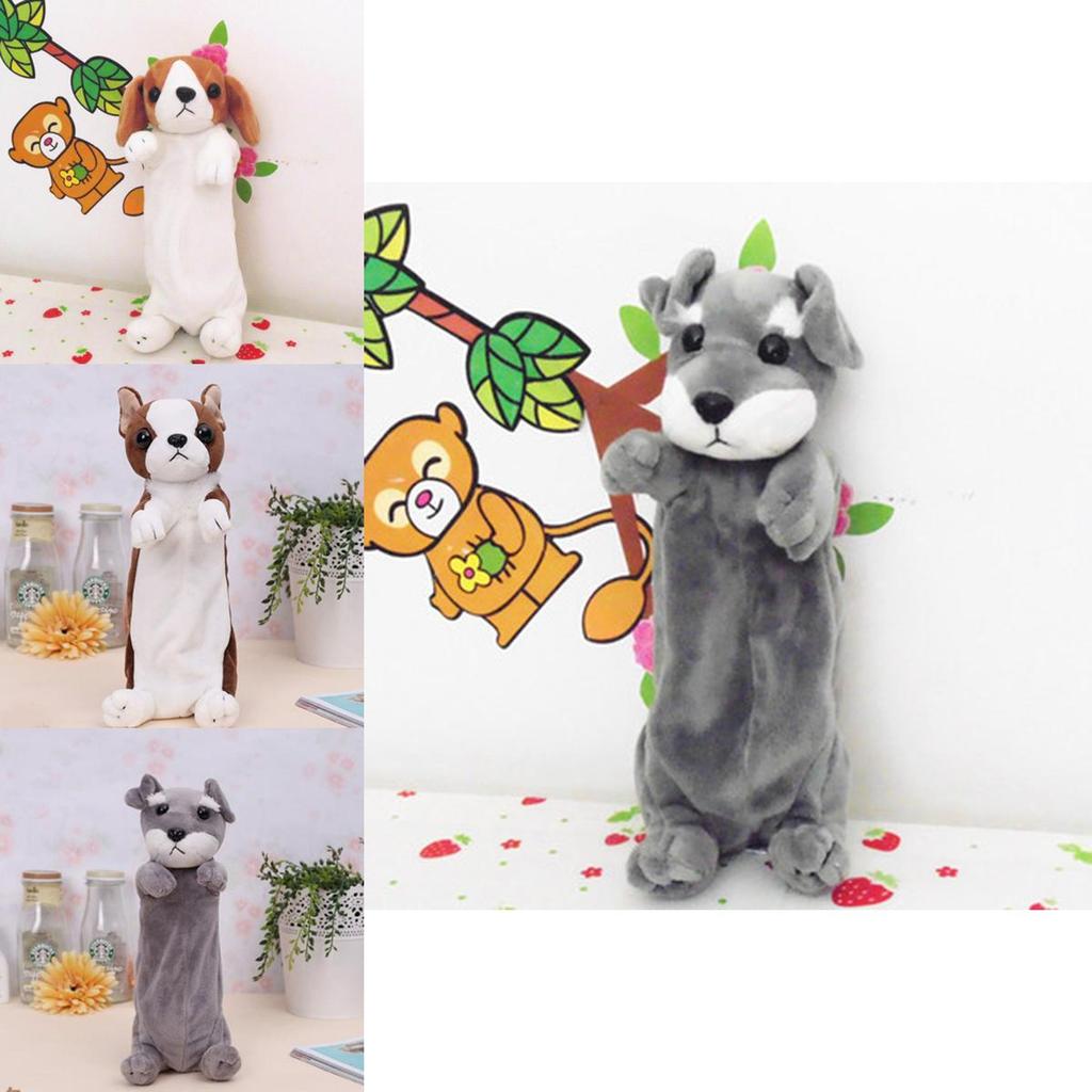 Charming Kawaii Dog Pencil Bag Plush Pencil Pouch Perfect For Makeup And Stationery Storage