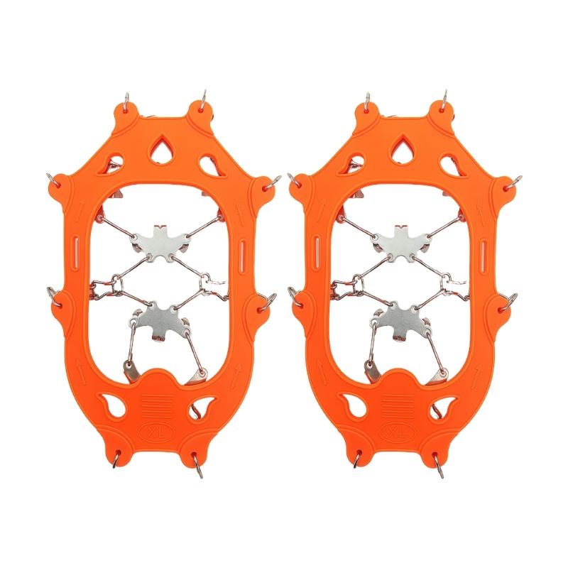 Outdoor Winter Snow Spikes Crampons Cleats Chain Claws Grips Boot Cover Ice Gripper Spikes Outdoor 19 Tooth Ice Claws