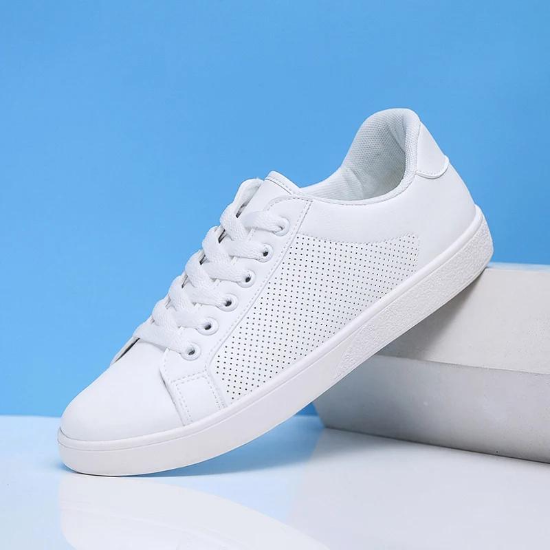 

Summer New White Black Men s Shoes Comfortable Casual Skateboard Shoes Men s Shoes Casual Sneakers Light Walking Shoes 39 білий
