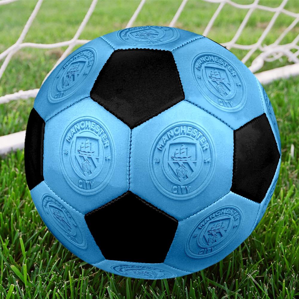 Manchester City Soccer Ball Colorful All Ages Machine Stitched PVC Competition Ready Durable High-Bounce.SIZE5