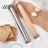 Non Stick Pastry Roller for Kitchen Rolling Pin with Thickness Rings, Ergonomic Measurement Markings Tool, Versatile Baking Supplies Non-Stick