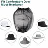 Fine Holes Mesh Durable Fly Screen Premium Anti Mosquito Insect Head Mesh Net Face Protector for Camping Cap Garden Supplies