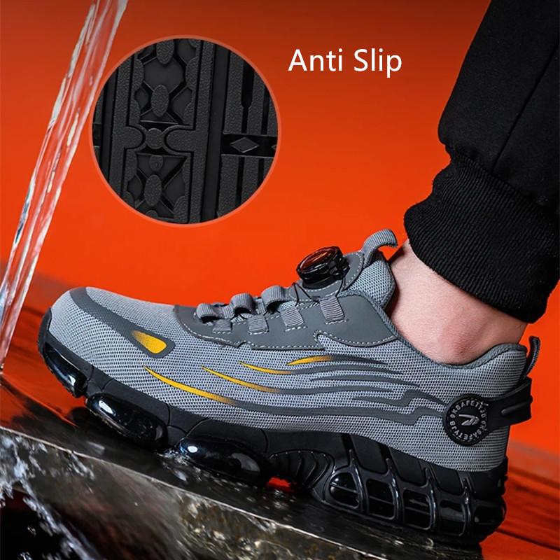 Safety Labor Shoes Comfortable Safety Shoes Man Lightweight Work Shoes Men Breathable Work Shoes Women Safety Sneakers for Work