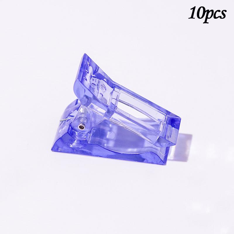 10pcs Acrylic Nail Clip Transparent Gel Quick Building Nail Tips Clips Fingernail Extension UV Clamps Manicure Builder Tools