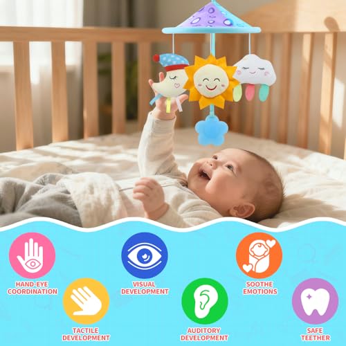 Cute Character Stroller, Mobile, Car Seat, Car Toy, Rattle, Rattle, Baby Toy, Baby Shower Gift, Birthday Gift, for Toddlers Aged 0 and Up