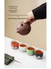 Ceramic Mastery Hand-Painted Retro Teacup - Chinese Style Gift with Custom Logo Packaging