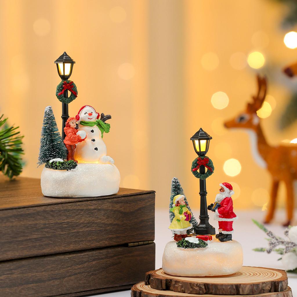 Christmas Resin Ornament With Led Lights For Holiday Decor And Gift Giving