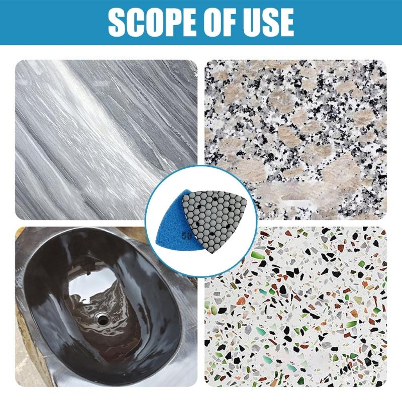 Square Dry Polishing Pads Stones Square Dry Grinding for Efficient Stone surfaces treatments Enhances Work Efficiency