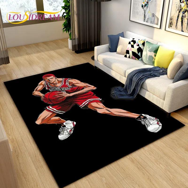 Slam Dunk Japonia Anime Kreskówka Dywan Obszarowy, Dywanik Dywanowy do Salonu Sypialni Sofa Wycieraczka Dekoracja, Mata Podłogowa Antypoślizgowa do Zabawy dla Dzieci
