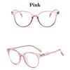 Round Clear Lens Glasses Candy Sweet UV400 Sunglasses Transparent Retro Mirrored Lens Fashion Goggle Summer Accessories