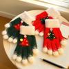 Knitted Christmas Gloves Unisex Christmas Tree Pattern Gloves Winter Touch Screen Fuzzy Gloves