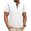 Men Henley Collar Short Sleeve T Shirt Lightweight Soft Material Trim Button Placket Casual Fit Pullover Top