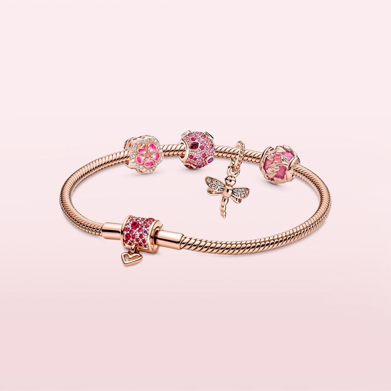 Pandora Flower Language Wish Bracelet Set Alloy Bracelet Men and Women Same Style Couple Style ZT24091810A