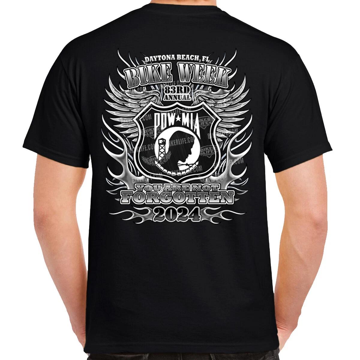 2024 Bike Week Daytona Beach Ride For Those Who Can t POW MIA T-Shirt XXL