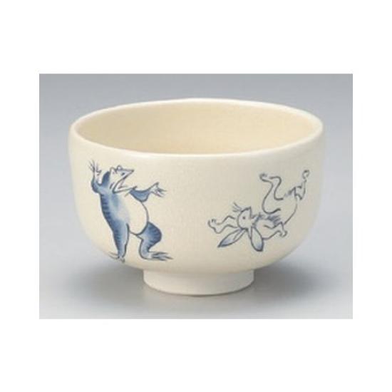 Small Matcha Bowl with a Swan and Animal Caricature Design [10 X 6cm] for Restaurants, Inns, and Commercial Use