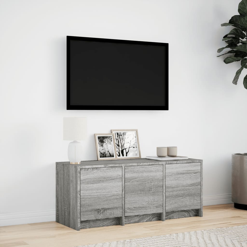 LED TV Cabinet Grey Sonoma 97 x 34 x 40 cm Particleboard