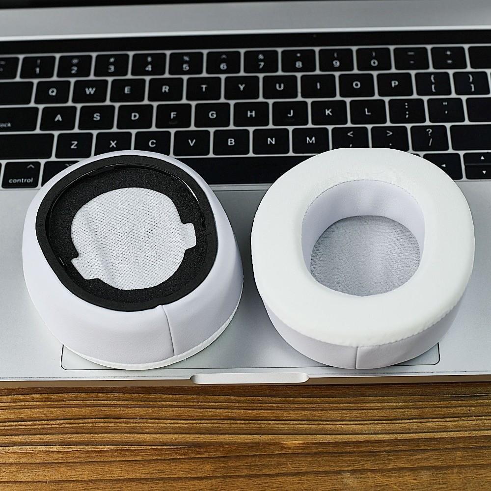 1 paio di cuscinetti auricolari di ricambio in similpelle, spugna e schiuma proteica per cuffie SteelSeries Arctis Nova Pro Wireless.