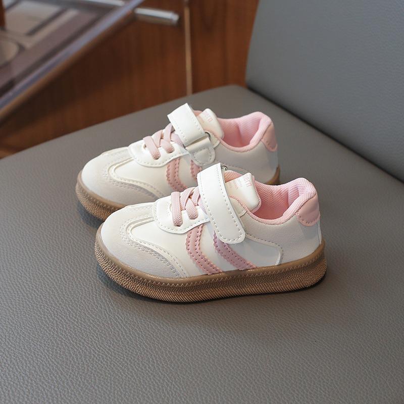 

Детские кроссовки, осенние новинки, универсальные противоскользящие ботинки для мальчиков, малышей и детей, повседневные кроссовки с мягкой подошвой и ботинки в стиле немецкой армии. 21 розовый