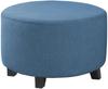 All Inclusive Round Ottoman Cover Spandex 1PC Footstool Protector Elastic Polar Fleece Footrest Slipcover For Living Room Home