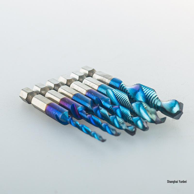 Yunbei Titanium-Plated High-Speed Steel Hex Shank Spiral Tap Drill
