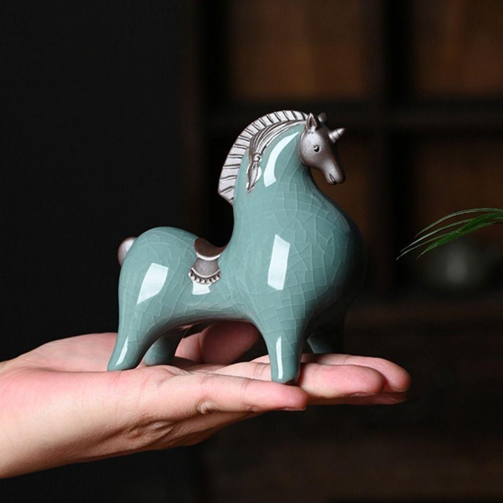 Cute Animal Sculpture Modern Miniatures Figurine Micro Landscape Horse Statue  Bedroom