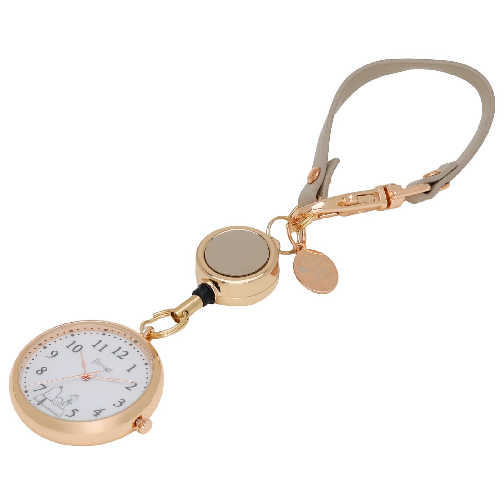 

[Fieldwork] Pocket Watch Women s Snoopy Bag Charm Gray Reel KC Watch PNT037-1