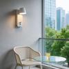 Stepless Dimming LED Wall Lamp with USB Charging - Metal Body, Wall-Mounted, No Tray, Ideal for Bedroom & Living Room
