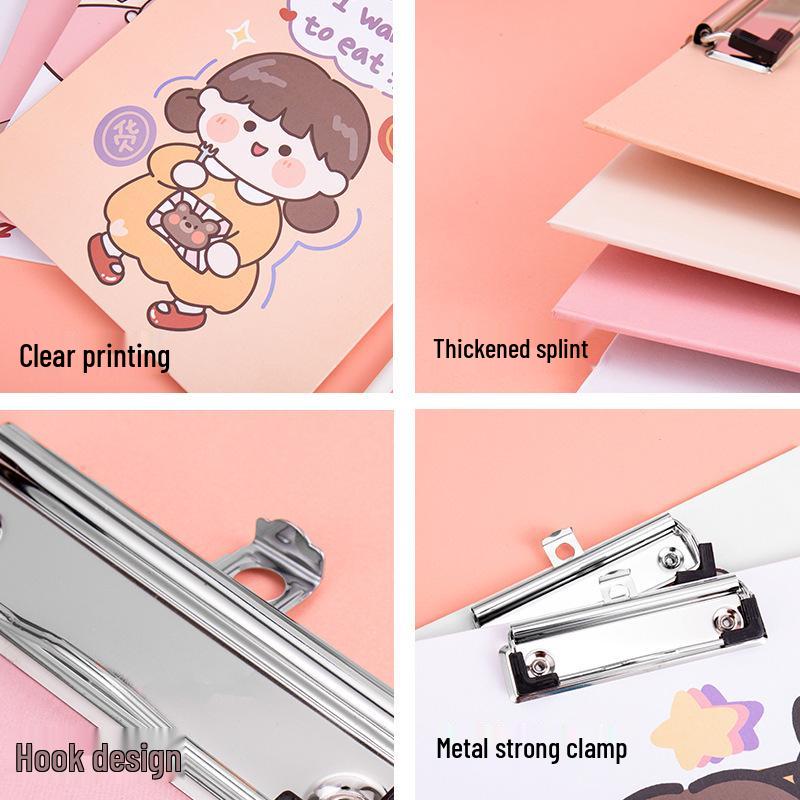 Cute Cartoon A4 Document Clipboard & Writing Pad
