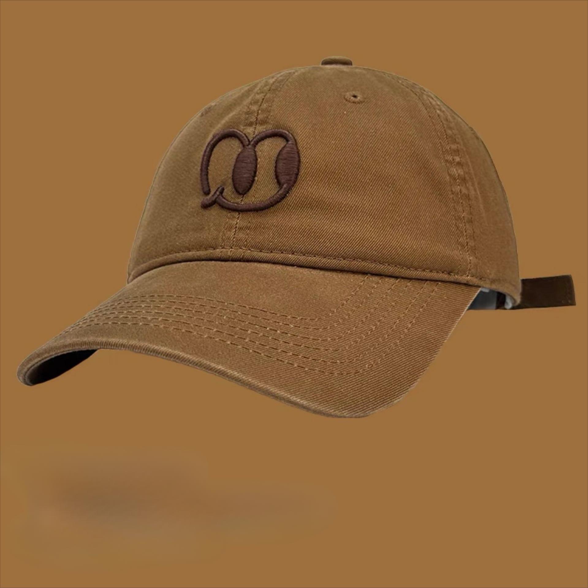 

Корейская версия бейсболки для женщин, новая вышитая ретро бейсболка, трендовая брендовая шляпа, подчеркивающая лицо Adjustable