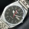 AUTOMATIC VINTAGE REFURBISHED SEIKO 5 JAPAN 6309A MENS BLACK WATCH A441350-5 Sk-a441350