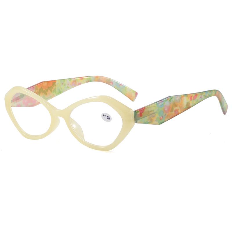 Stilvolle mehrfarbige Lesebrille für Senioren - Modischer Druck, Federscharniere, HD-Gläser