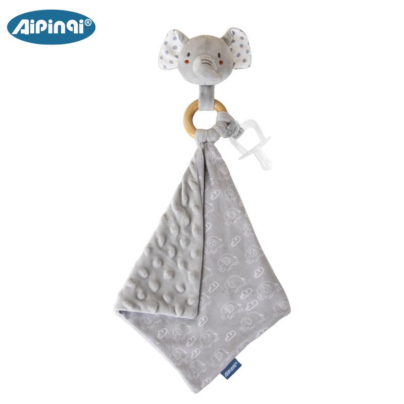 Păpușă de dentiție pluș moale Aipinqi pentru bebeluși și jucărie prosop calmant