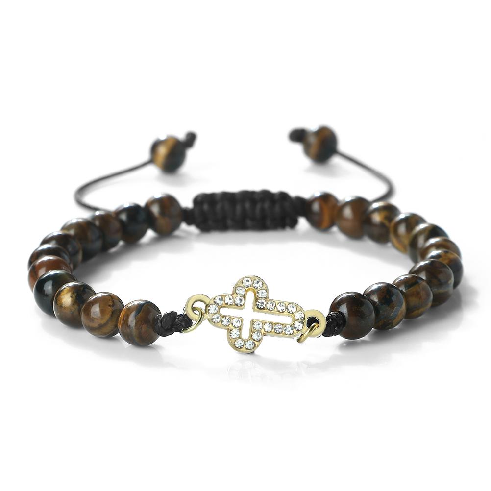 6mm Black Matte Bracelet Hollow Out Cross Pendant For Men And Women Catholic Christian Gothic Necklace Chain Unisex Jewelry Gift