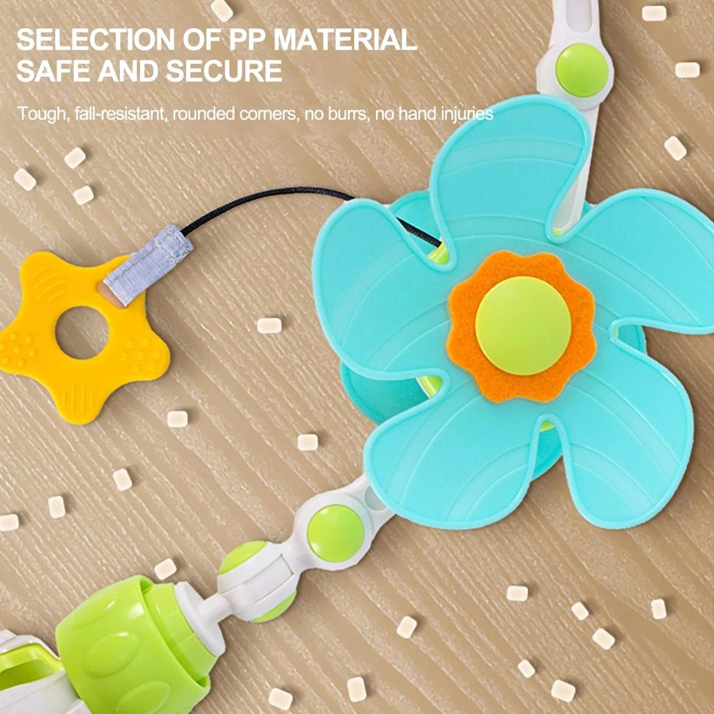 Babystroller-Bogen Spielzeug Musikalisches Rasselspielzeug mit Beißring für Kinderbett Kinderwagen Autositz Sensorisches Entwicklungsspielzeug für Babys 0 6 12 Monate