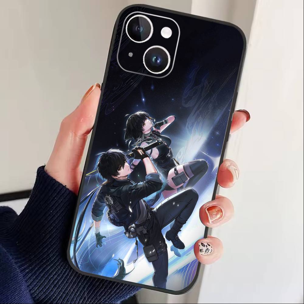 

R-Wuthering Waves Phone Case For iPhone 16,15,14,13,12,17,Pro Max,Plus Silicone Black Case iPhone15promax