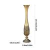 Elegant Engraved Metal Vases Narrow Neck Bud Vases For Flower Arrangements And Living Room Room Styling Wedding Gift