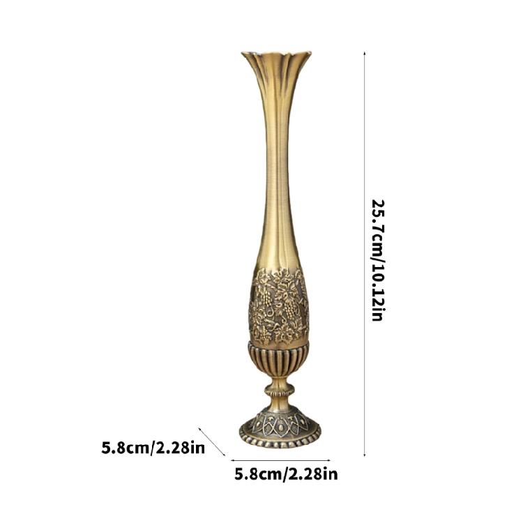 Elegant Engraved Metal Vases Narrow Neck Bud Vases For Flower Arrangements And Living Room Room Styling Wedding Gift