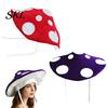 Universal Size Mushroom Hat Polka-dot Dress Up Hat, Soft Plush Forest Themed Cosplay Cap Costume Accessory, Creative Headgear for Stage Performances