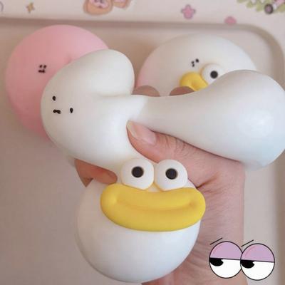 Juguete de Bollo al Vapor con Boca de Salchicha de Dibujos Animados Alivio del Estrés Bollo Estrujable Sensorial Fidget Juguete Bola de Estrés de Elevación Lenta Masa de Relajación Juguete de Mano