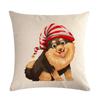 Lovely Pet Dog Linen Pillowcase Furniture Living Room Sofa Decoration Pillowcase Bedroom Car Seat Cushion Cover 45*45Cm