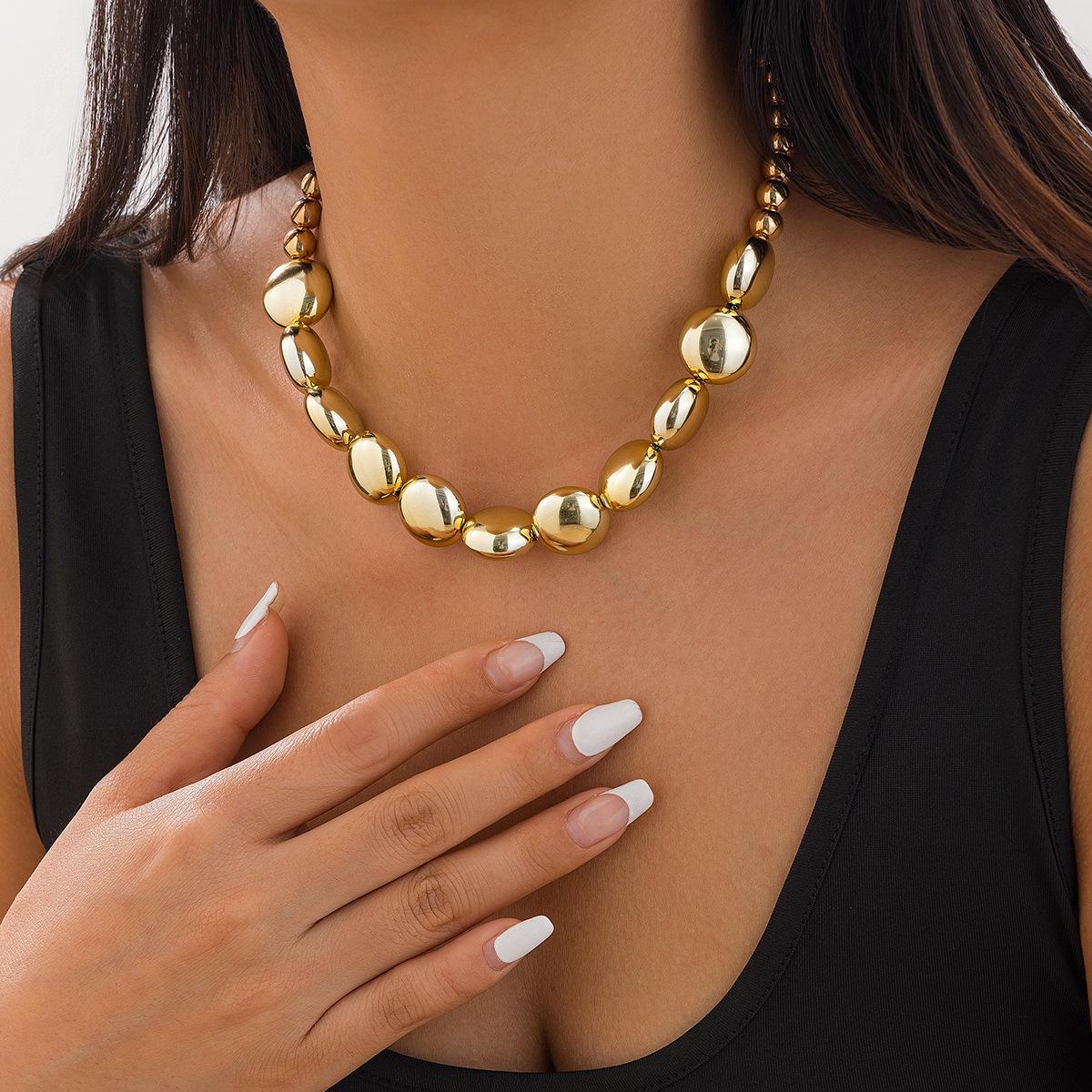 

Набір намиста з ланцюжком для ключиці в європейському та американському стилі панк з бісером