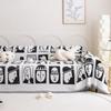 Cartoon Face Blanket Chenille Soft Sofa Cover Four Season Dustproof Anti-cat Scratch Protection Sofa Throw Picnic Blanket Mat